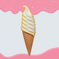 بستنی  دور رنگ انبه